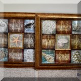 A17. Framed beach themed prints.